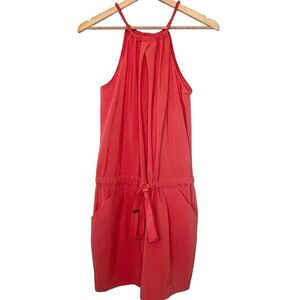 Rachel Roy coral halter neck tie waist casual dress size small